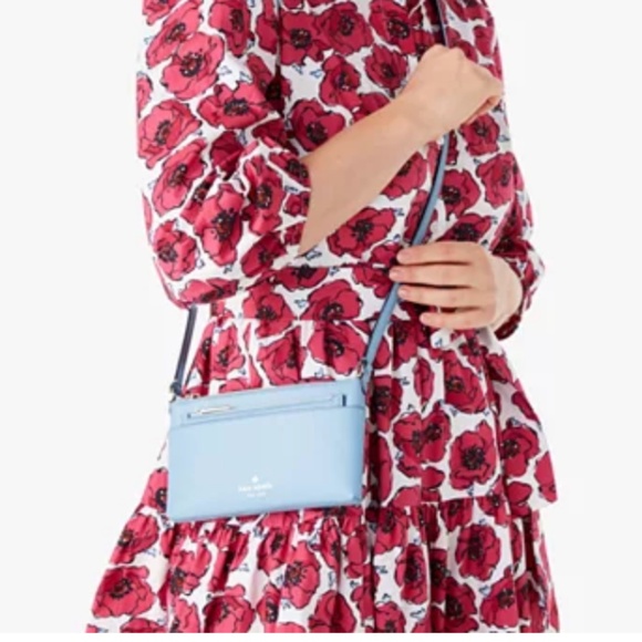 Kate Spade Sadie Crossbody Set in Saffiano Leather, light blue - ❤️ NEW - Picture 2 of 7